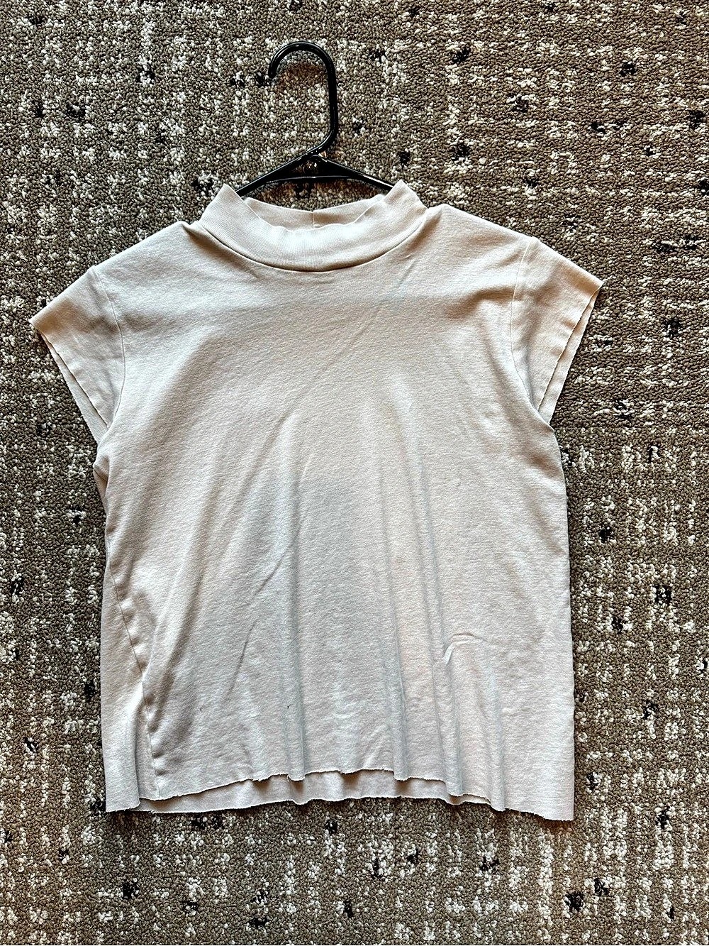 Zara Mock Neck Short Sleeve Top - Medium